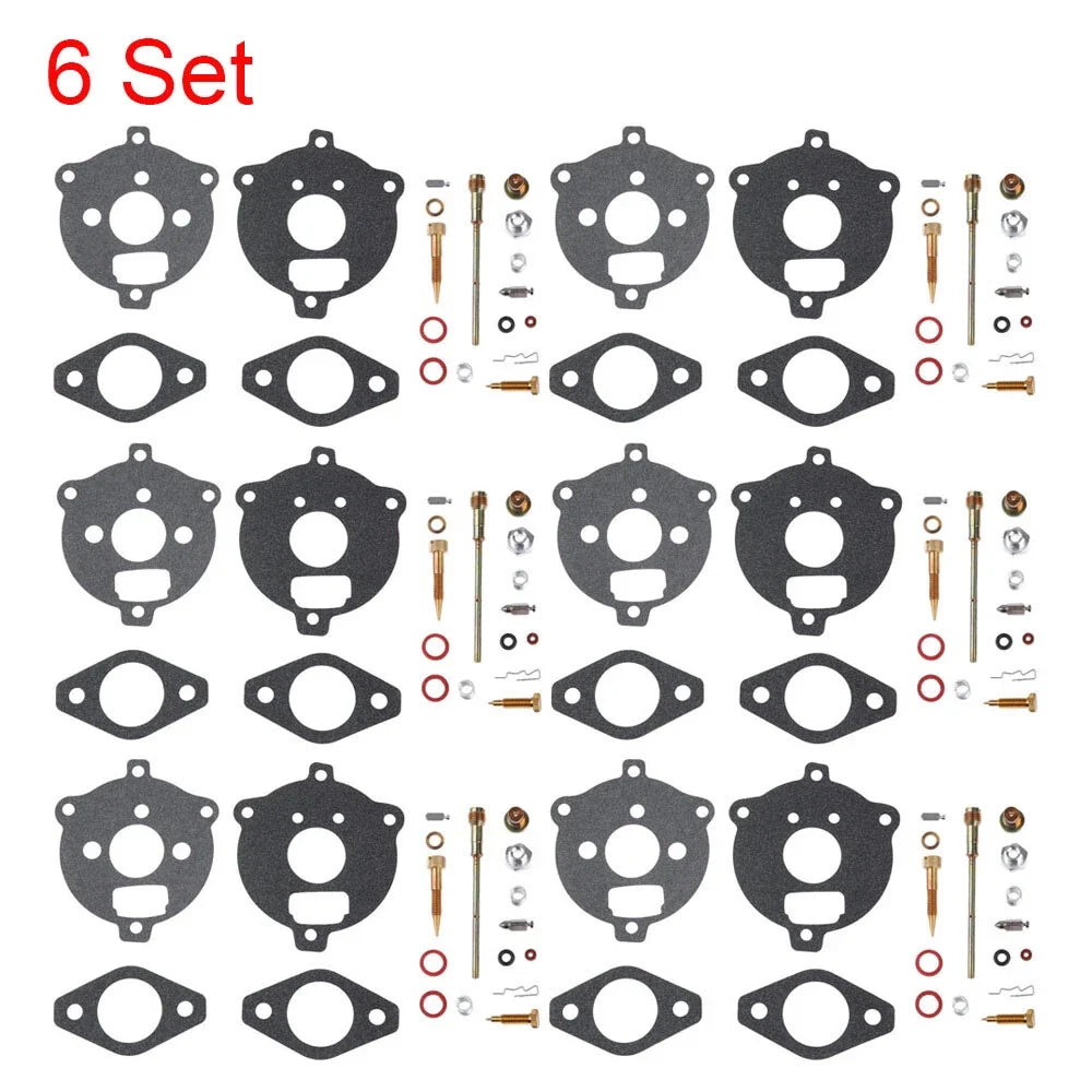 Set of 6 Carburetor Rebuild Kits for Briggs & Stratton (394693, 291763, 295938)