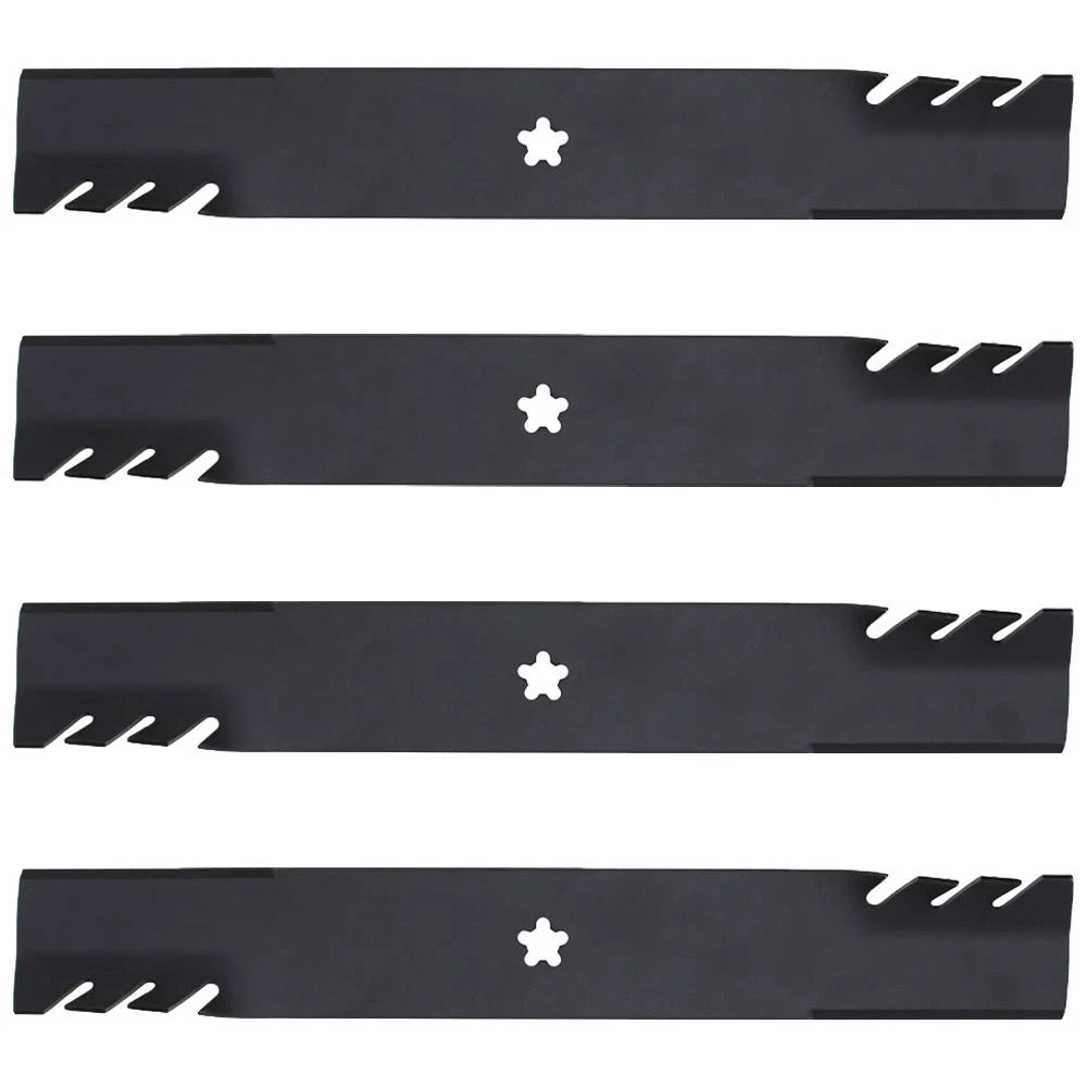 Set of 4 Toothed Mulching Mower Blades for Dixon 42" Decks