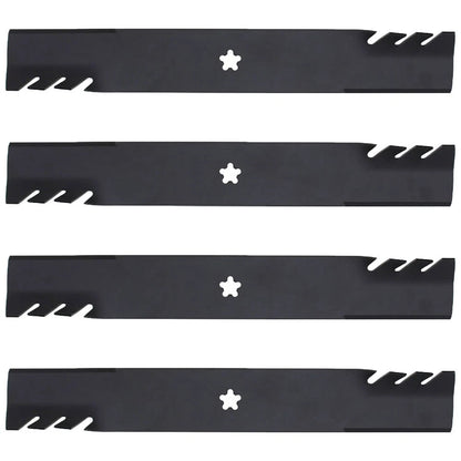 Set of 4 Toothed Mulching Mower Blades for Dixon 42" Decks