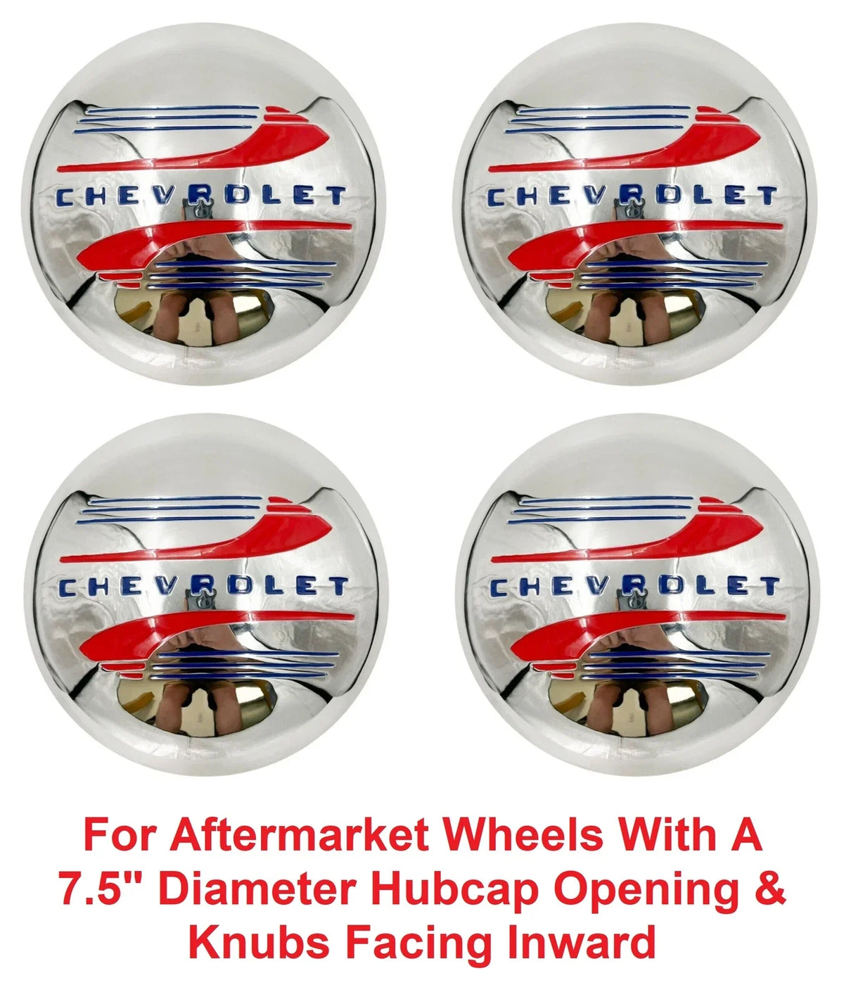 Hubcaps Replacement Front Set for 1941-1948 Chevy Car Truck (7.5in)
