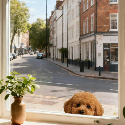 Waterproof Teddy Bear Dog Stickers for Refrigerator, Luggage, Window