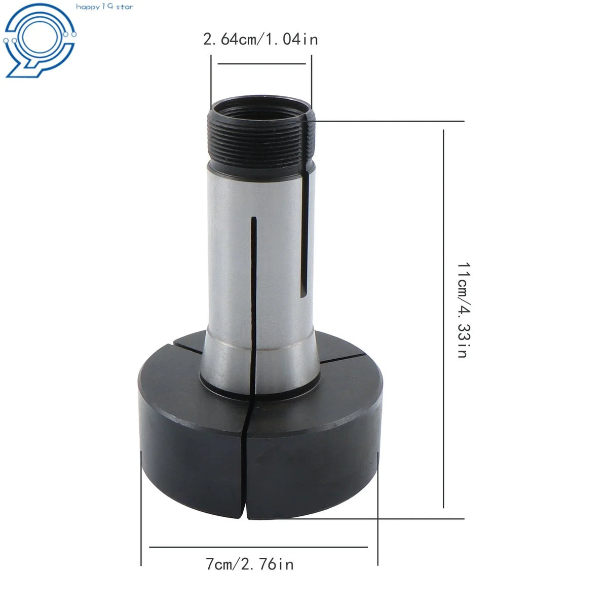 3 Inch Step Collet for Lathe Machining (Hardened Steel)