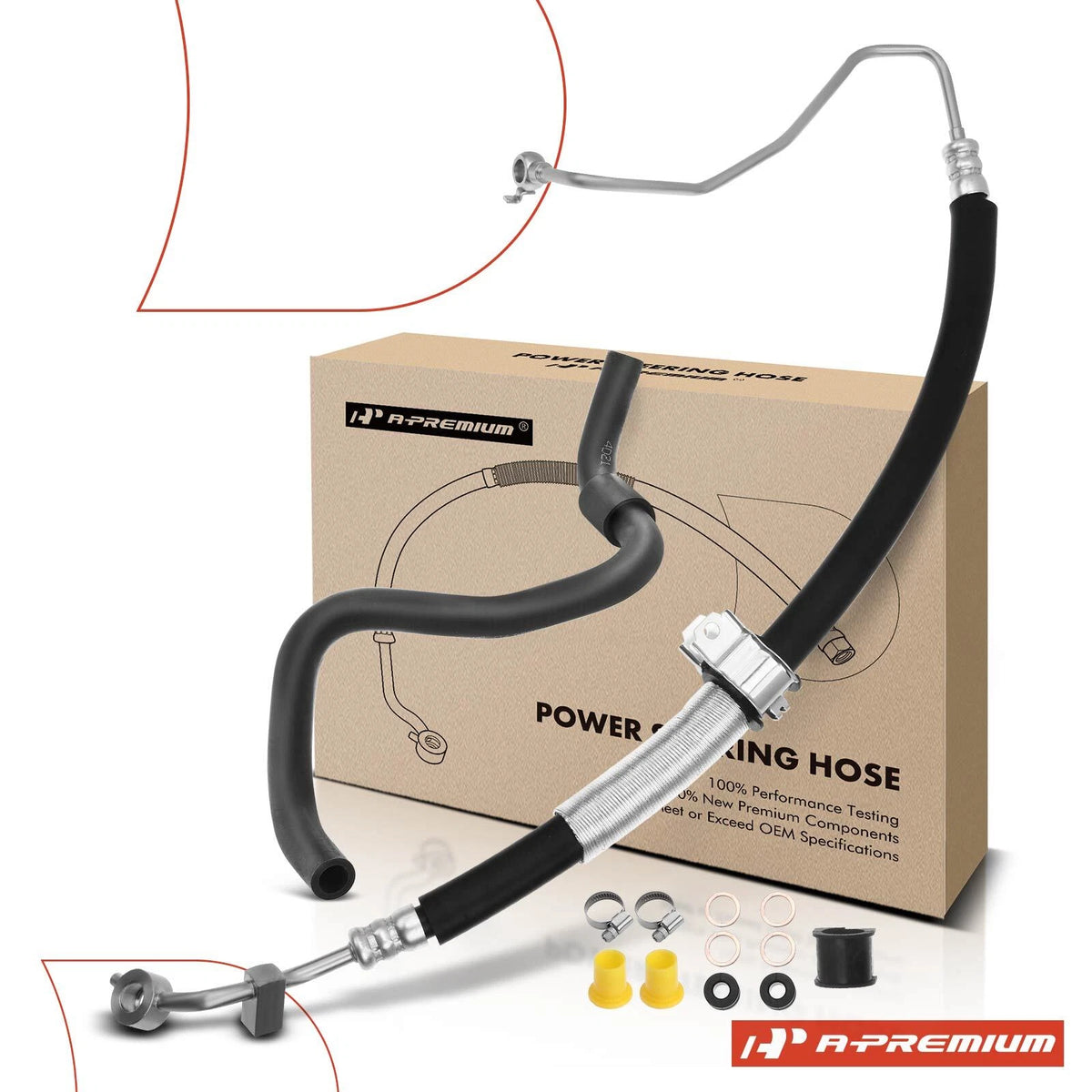 2X Power Steering Pressure & Reservoir Line Hose for Nissan Maxima (2009–2014) - 49720-9N00A, 49720-9N00B, 49720-ZN50A, 49720-ZN50B