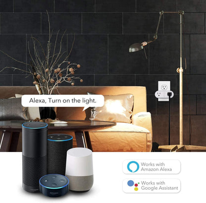 Dual Outlet Smart Plug for Alexa & Google Assistant