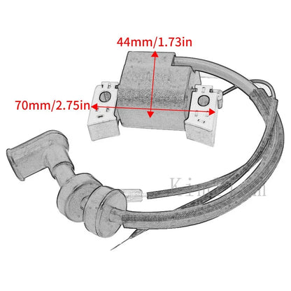 Ignition Coil for Yamaha Outboard 6HP F6C MHS (2010–2017) 6BX-85571-00