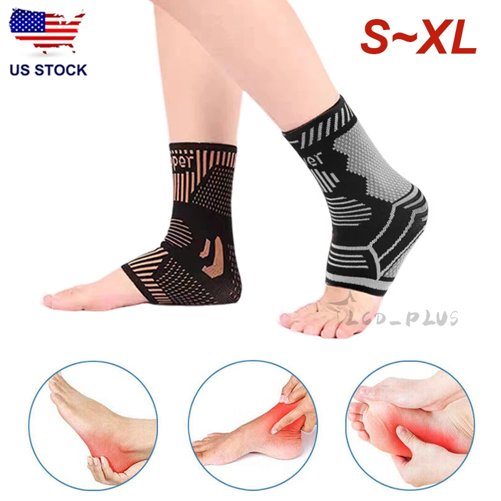 Copper Ankle Brace Compression Sleeve for Foot Pain Relief (No Year Range)