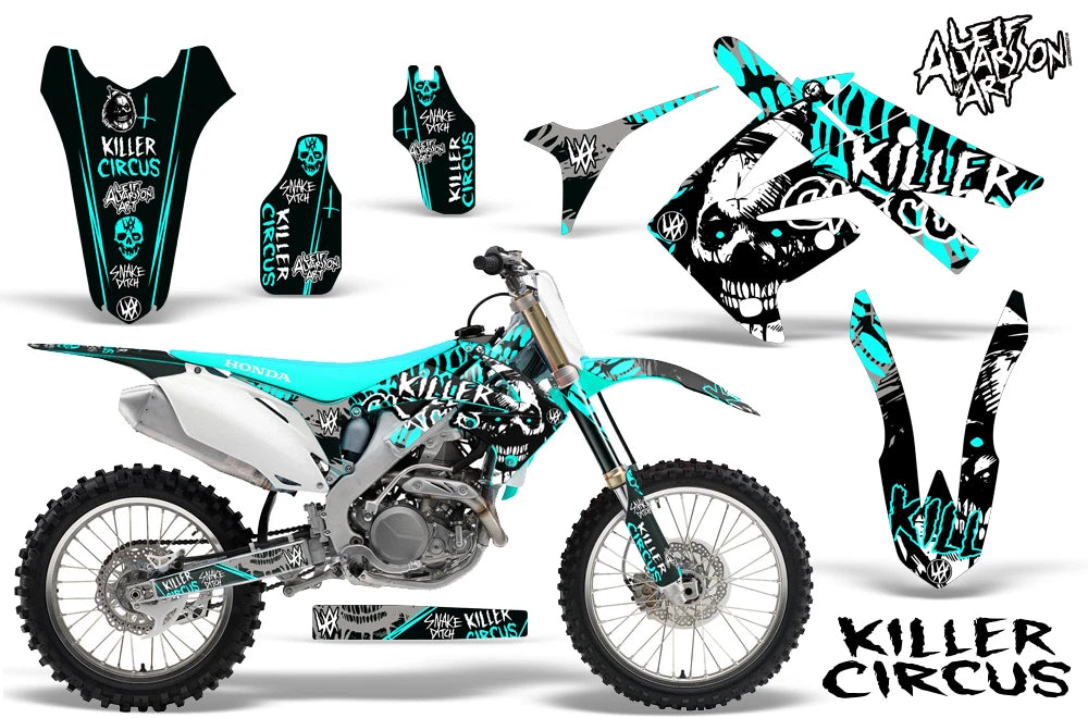 Graphic Sticker Kit for Honda CRF450R (2009–2012) MX-HON-CRF450R-CIRCUS-MINT