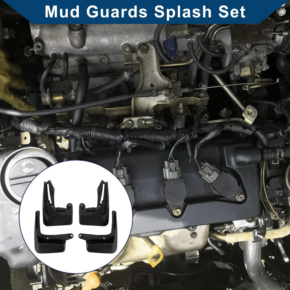 Set of 4 Mud Flaps Splash Guards for BMW 5 Series G30 G38 (2017–2022)
