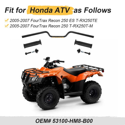 Handlebar & Grips w/ Bar End for Honda Recon 250 TRX250TM TRX250TE (2005–2007)