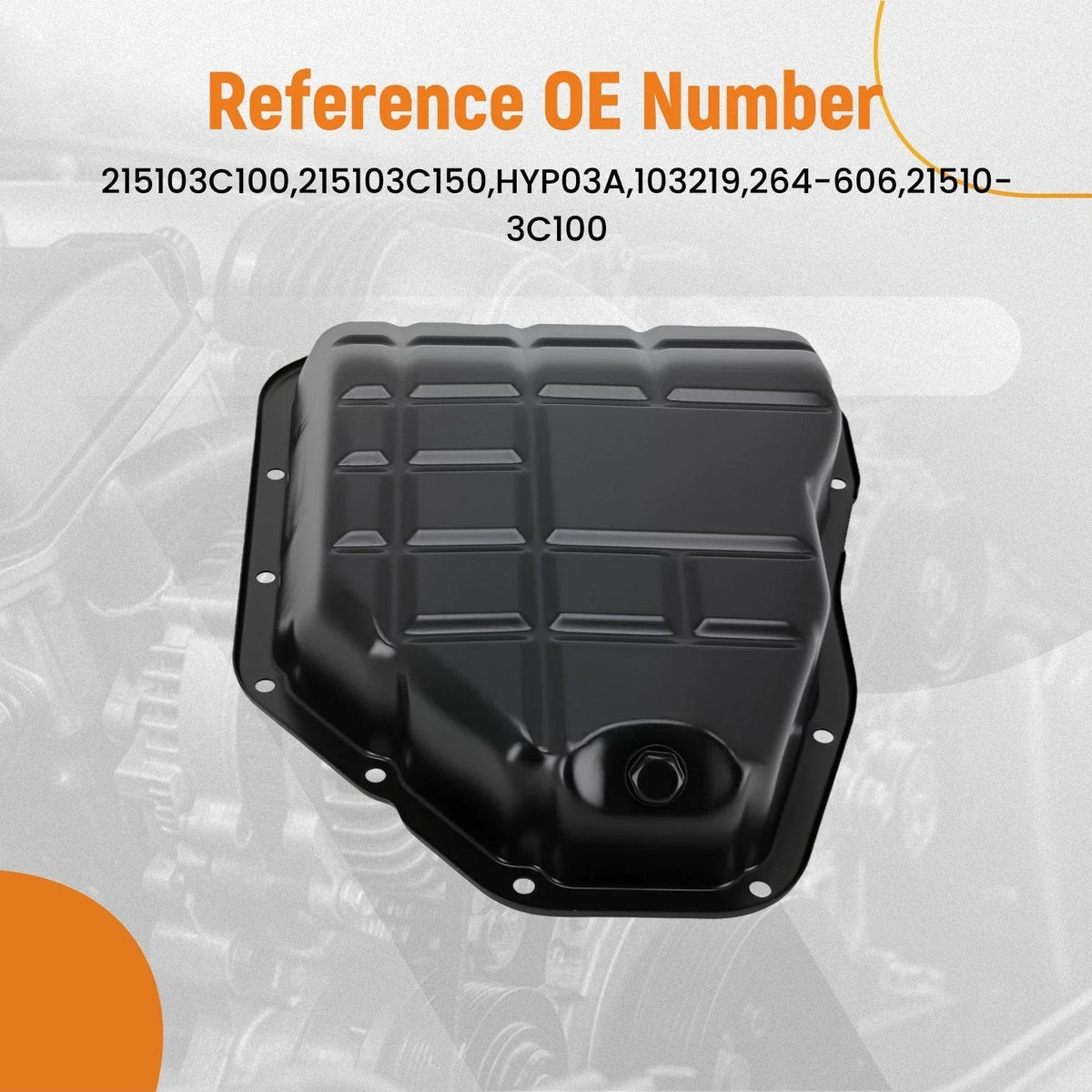 Lower Oil Pan for Kia Amanti V6 3.8L (2007–2009) HYP03A 103219 Steel