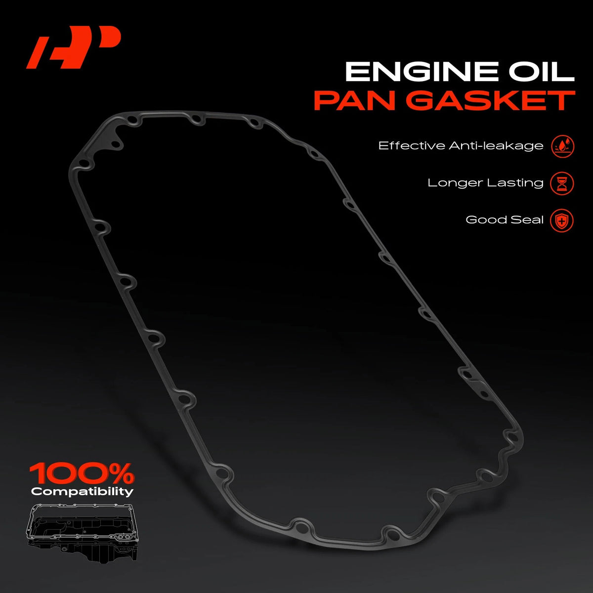 Set of 2 Oil Pan Gaskets for Volkswagen Audi A4 Quattro (1997–2001) 078103604AA, OS30779