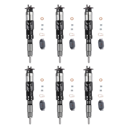 6Pack Common Rail Injectors for John Deere 4045T 6068T (RE531209 DZ100212)