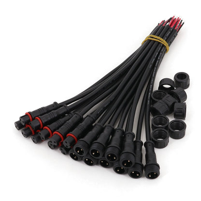 10 Pairs 2Pin Waterproof IP65 22AWG LED Strip Connector for