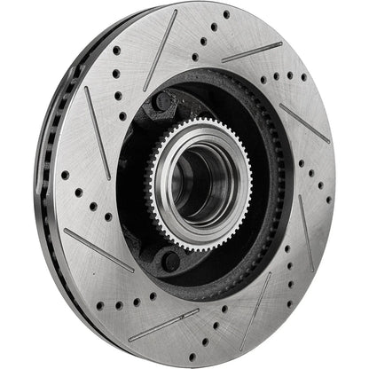 Disc Brake & Pad Kit for F-250 Super Duty (2013–2021) Front Rear Cross-drilled RWD