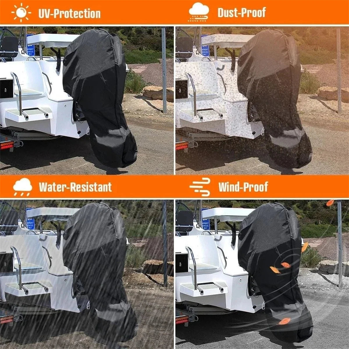 Outboard Motor Engine Cover for 20-30HP (Heavy Duty, Waterproof)