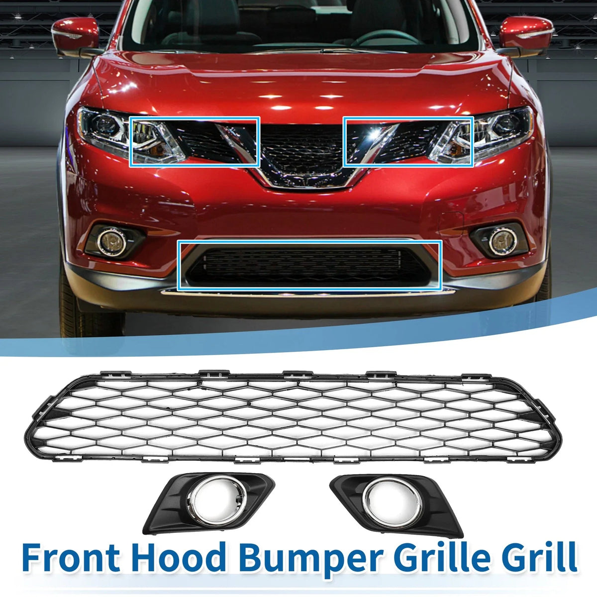 Set of 1 Front Lower Fog Lamp Bezel Cover for Nissan 