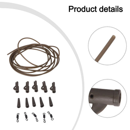 Fishing Clip Kit for Carp Rig (Includes Tubing and Tail Rubbers)
