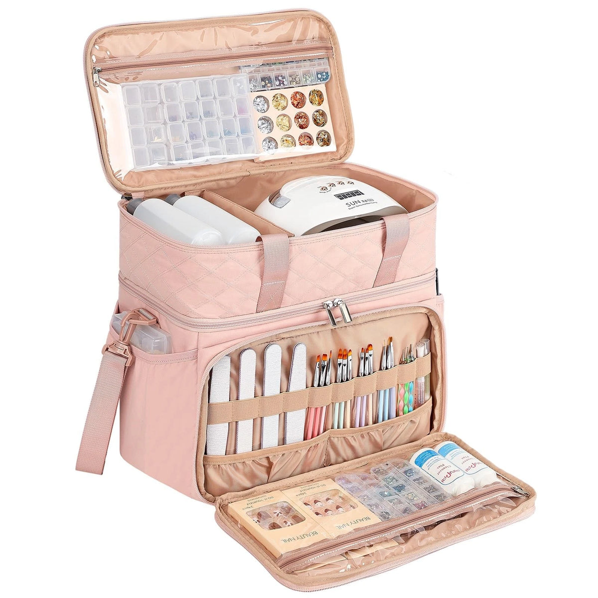 Double Layer Nail Polish Organizer for Various Brands (Holds 80 Bottles)