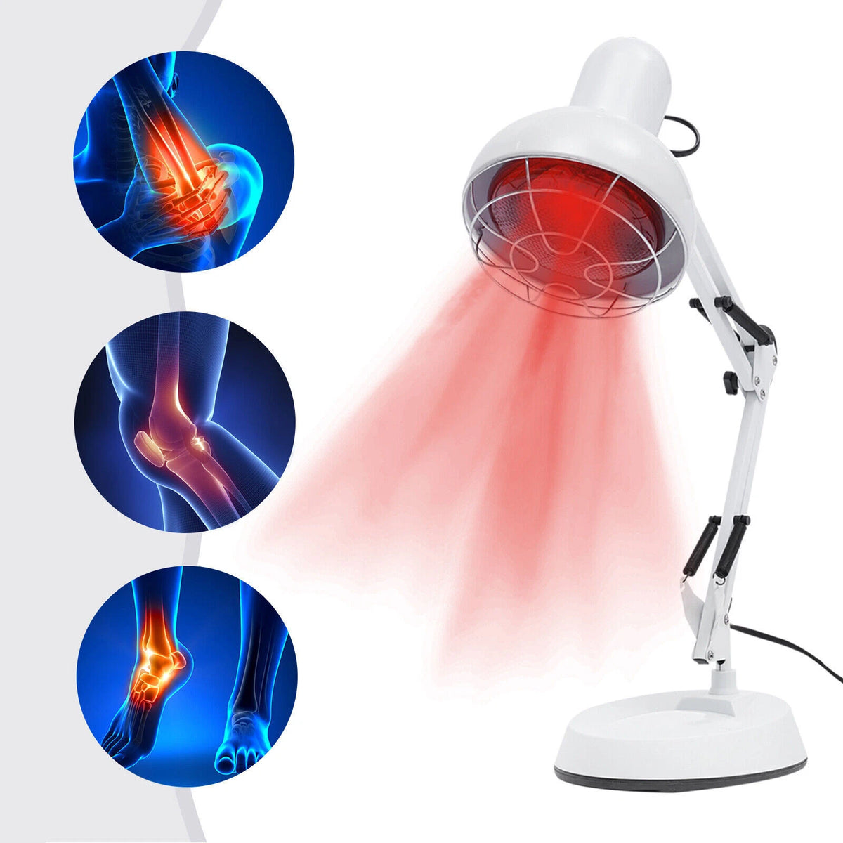 Infrared Lamp Near Infrared Red Light Therapy Heat Lamp with Stand