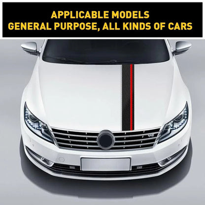 Car Stripes Racing Rally Front Hood Carbon 5D Fiber Decal Wrap for Universal