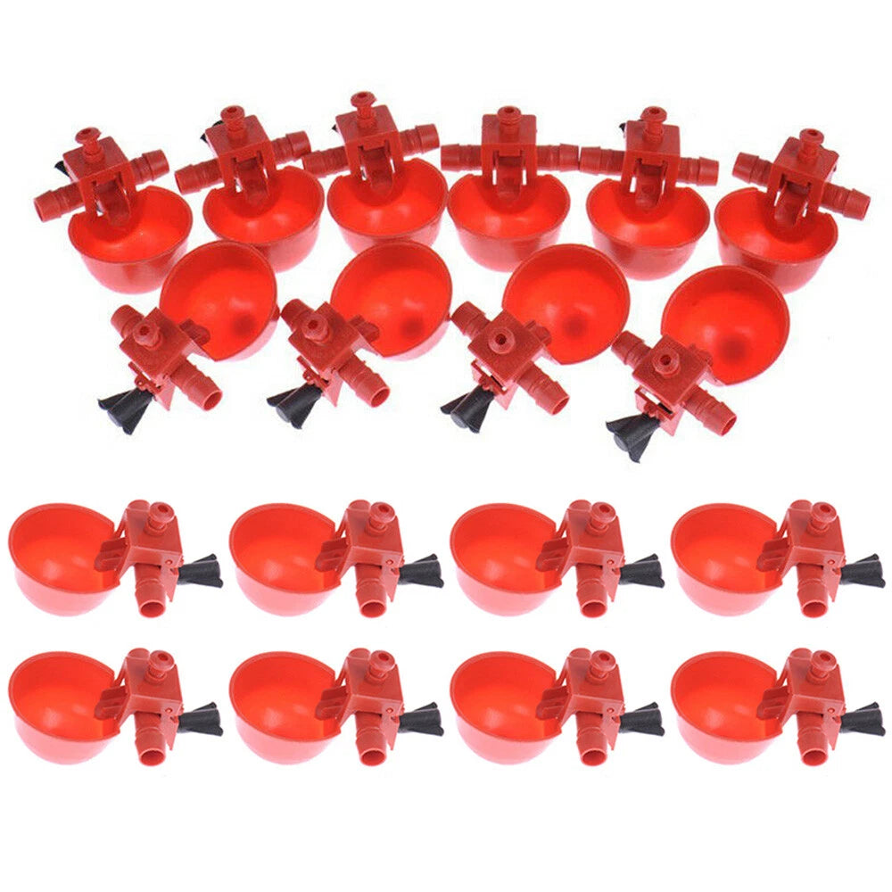 10/20PC Automatic Drinking Cups for Poultry/Quail (No Part Numbers)