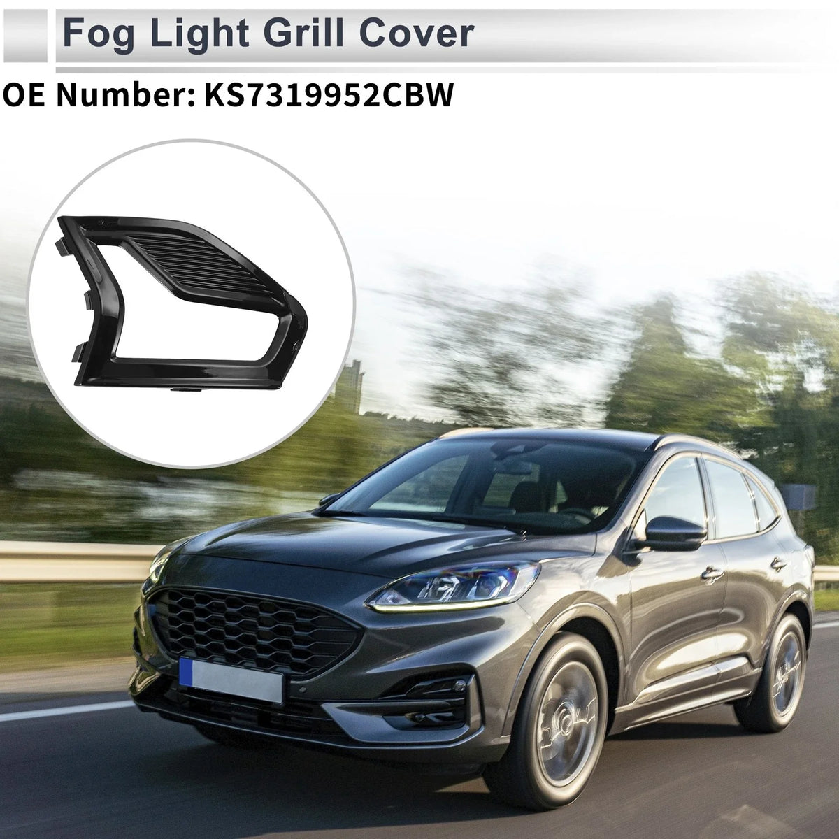 1 Pc Fog Light Grill for Ford Fusion (2019) No.KS7319952CBW