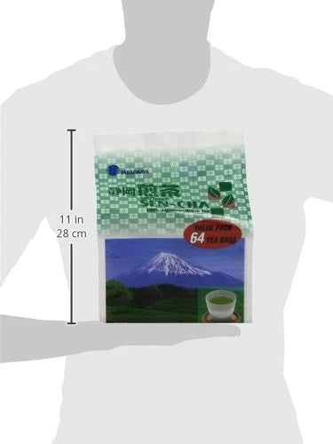 64 Count Takaokaya Green Sencha Tea Bags for Tea Lovers
