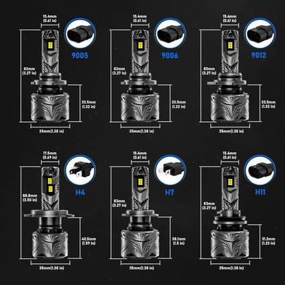 LED Headlight Bulb 9004 9005 9006 9007 H4 H7 H13 H11 9012 for Vehicles