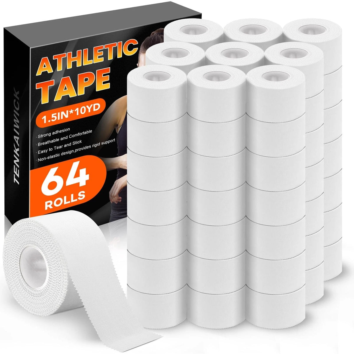 64 Pack Sports Wrist Ankle Protection - No Sticky Residue, Easy To Use