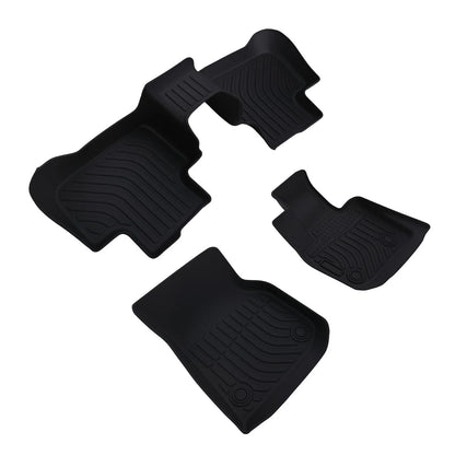 Set of 2 All-Weather Floor Mats for BMW X3/X4 (2018–2025) Rubber Black