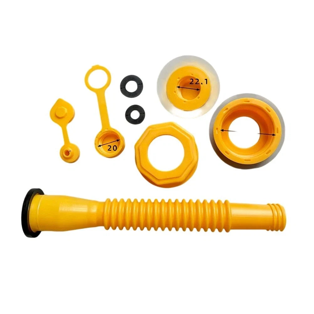 Plastic Hexagonal Spout with Threaded Fitting for Fuel Cans (Universal)