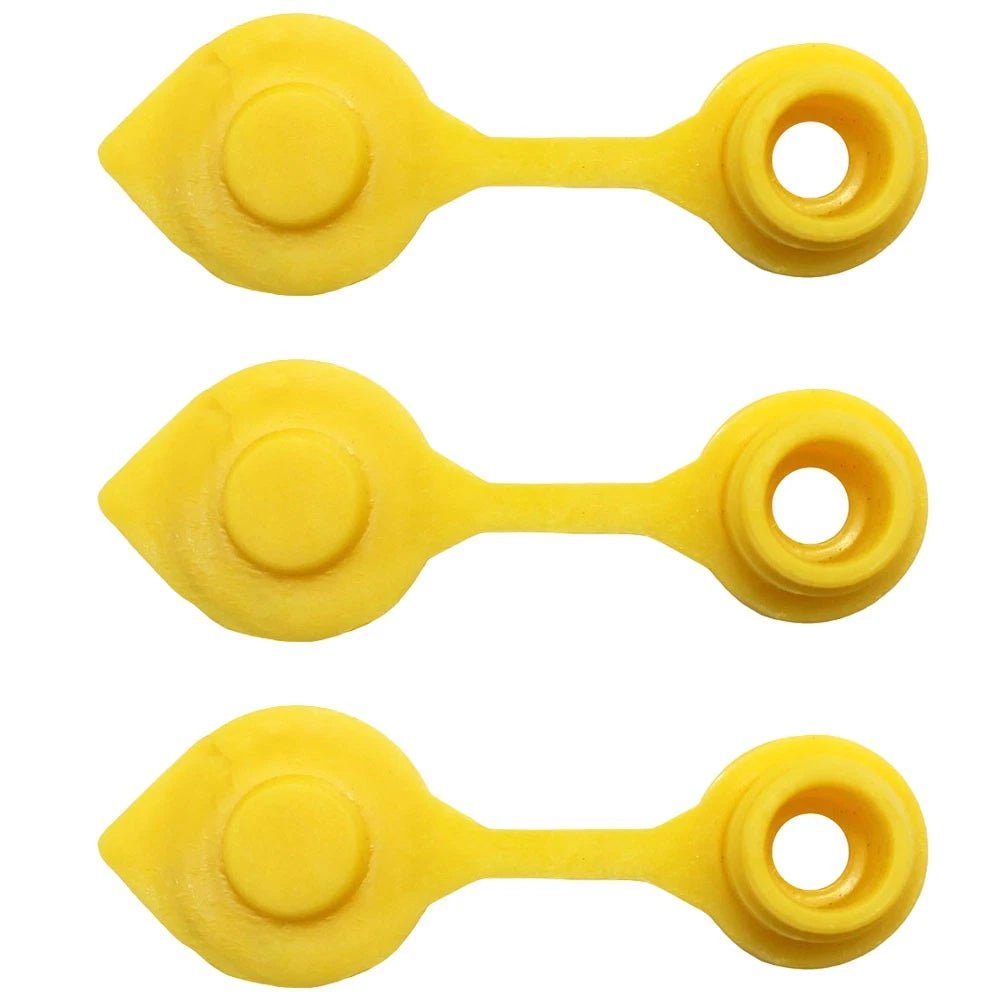 3 Yellow Fuel Gas Can Jug Vent Caps for (No Specific Years)