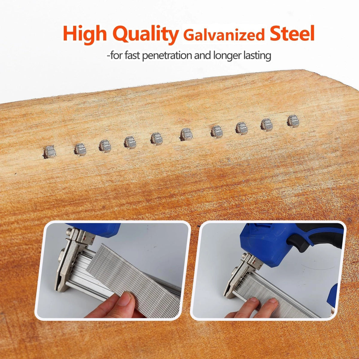 1100 pcs 18 Gauge Galvanized Brad Nails Set of 3 Sizes for Various Uses