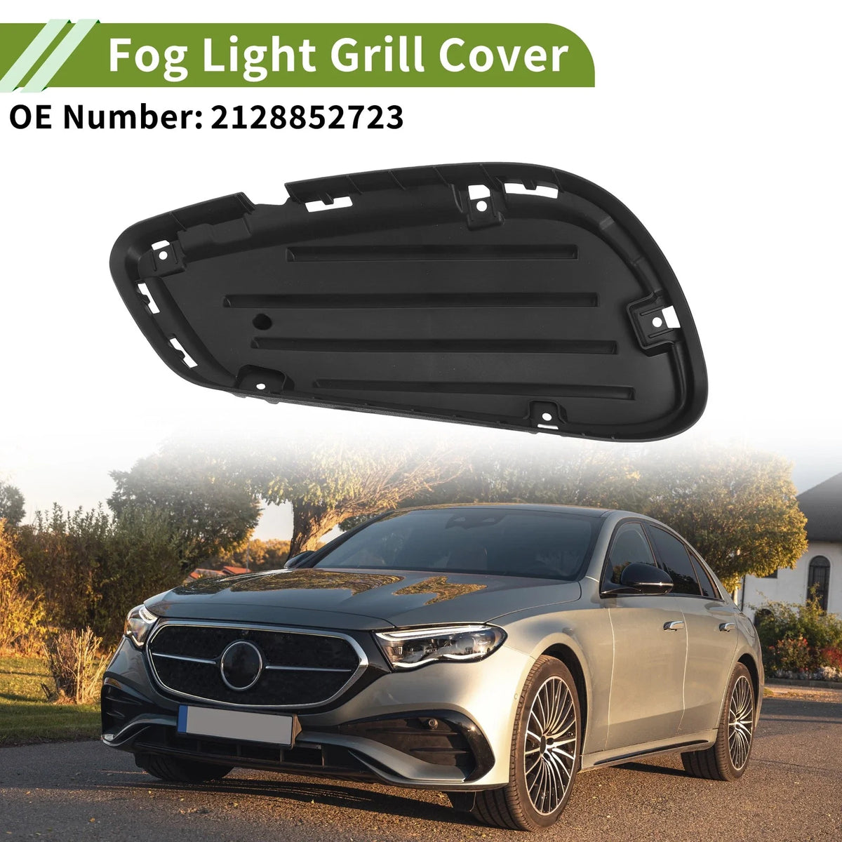 1pc Fog Light Grill for Mercedes-Benz E-Class (2014–2016) No. 2128852723