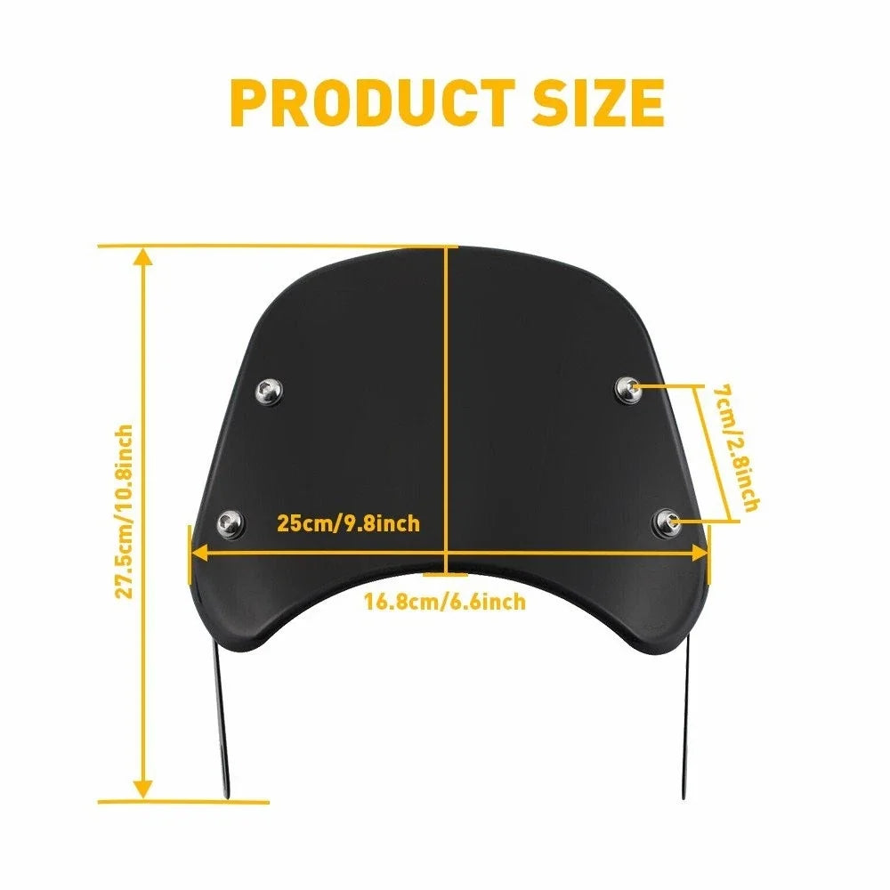 Set of 2 Universal Windshield Deflectors for Motorcycles 5"-7"
