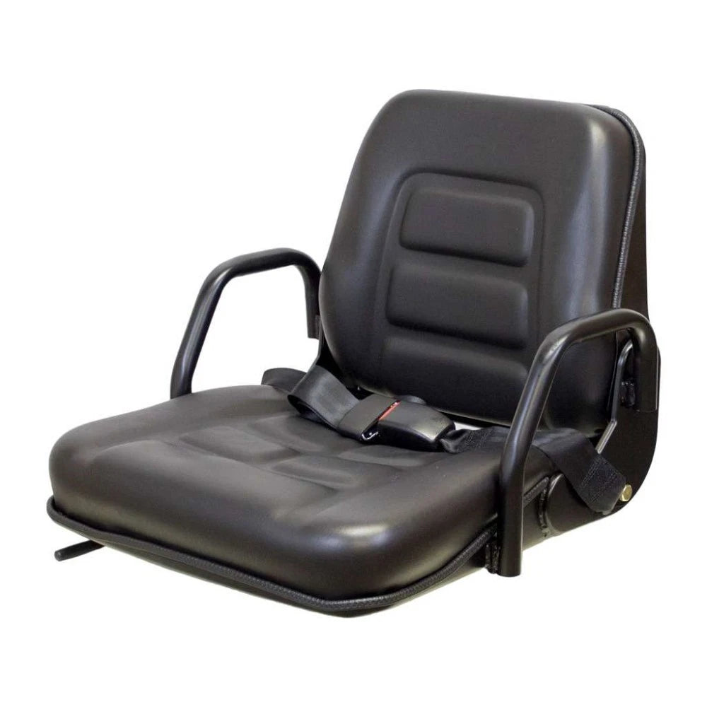 Black Vinyl Seat with Fold Down Back Rest for ZTR Forklift