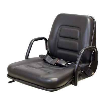 Black Vinyl Seat with Fold Down Back Rest for ZTR Forklift