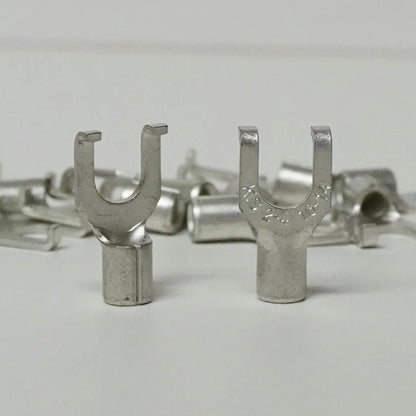 Non-Insulated Flange Spade Terminal Connector for 16-14 Wire #8 Stud