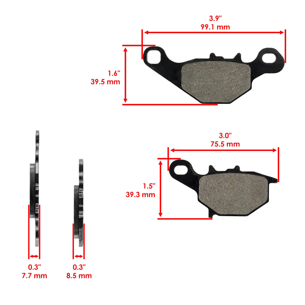 Brake Pads for Suzuki RM85 RM85L (2002–2006) MP168AA1002