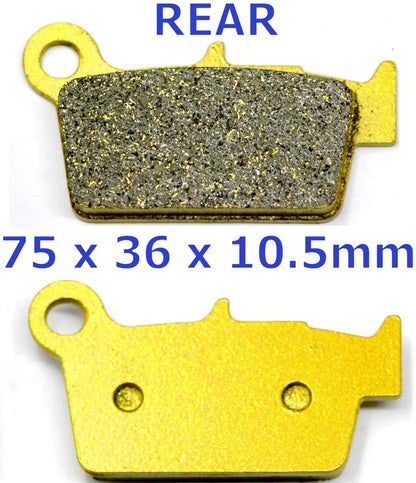 Set of 2 Front Rear Brake Pads for Suzuki RM125 RM250 (1996–2008)