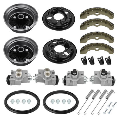 Front Brake Drum Plate Cover Shoes Cylinder Kit for Yamaha Kodiak 400 (1993–1998)