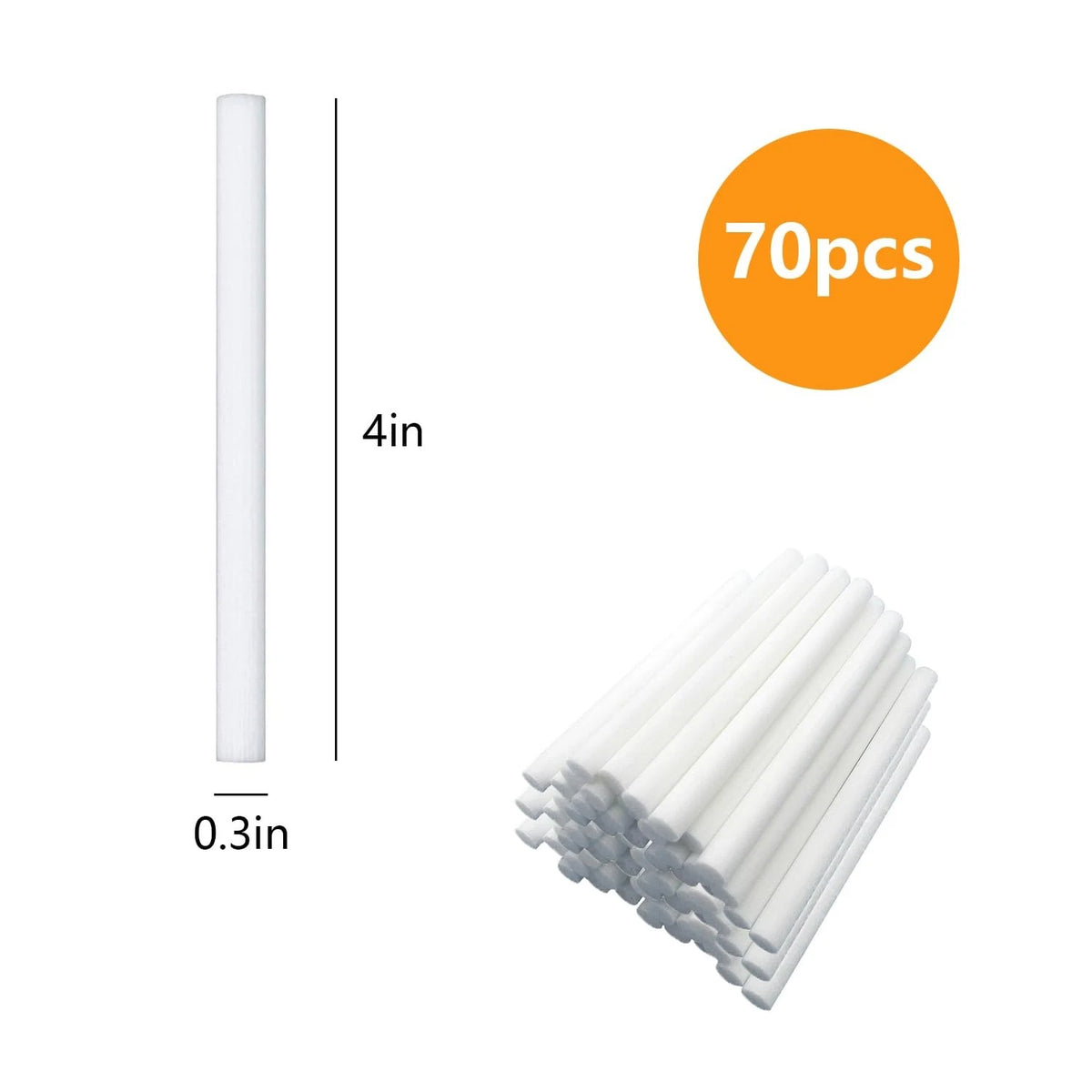 70PCS Replacement Cotton Wicks for Humidifier Filter Sticks