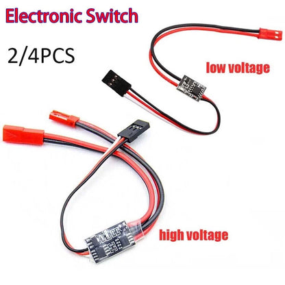 2X RC Remote Controlled AUX ON/OFF Electronic Switch JST 2/20A Cables