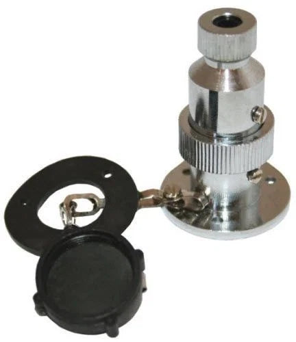 2X 12/24 Volt 2 Pin 3 Amp Chrome Electrical Plug for Caravan Boat Marine