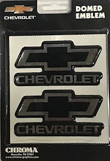 2X Chrome 3D Emblem Decals for Chevrolet Truck