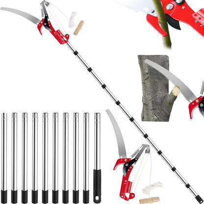 13ft Pole Saw for Tree Trimming (Lightweight Stainless)