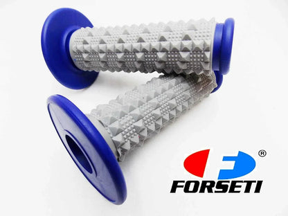 Top Handlebar Grip Set for Honda CR125  - Forseti Blue Grey Diamond