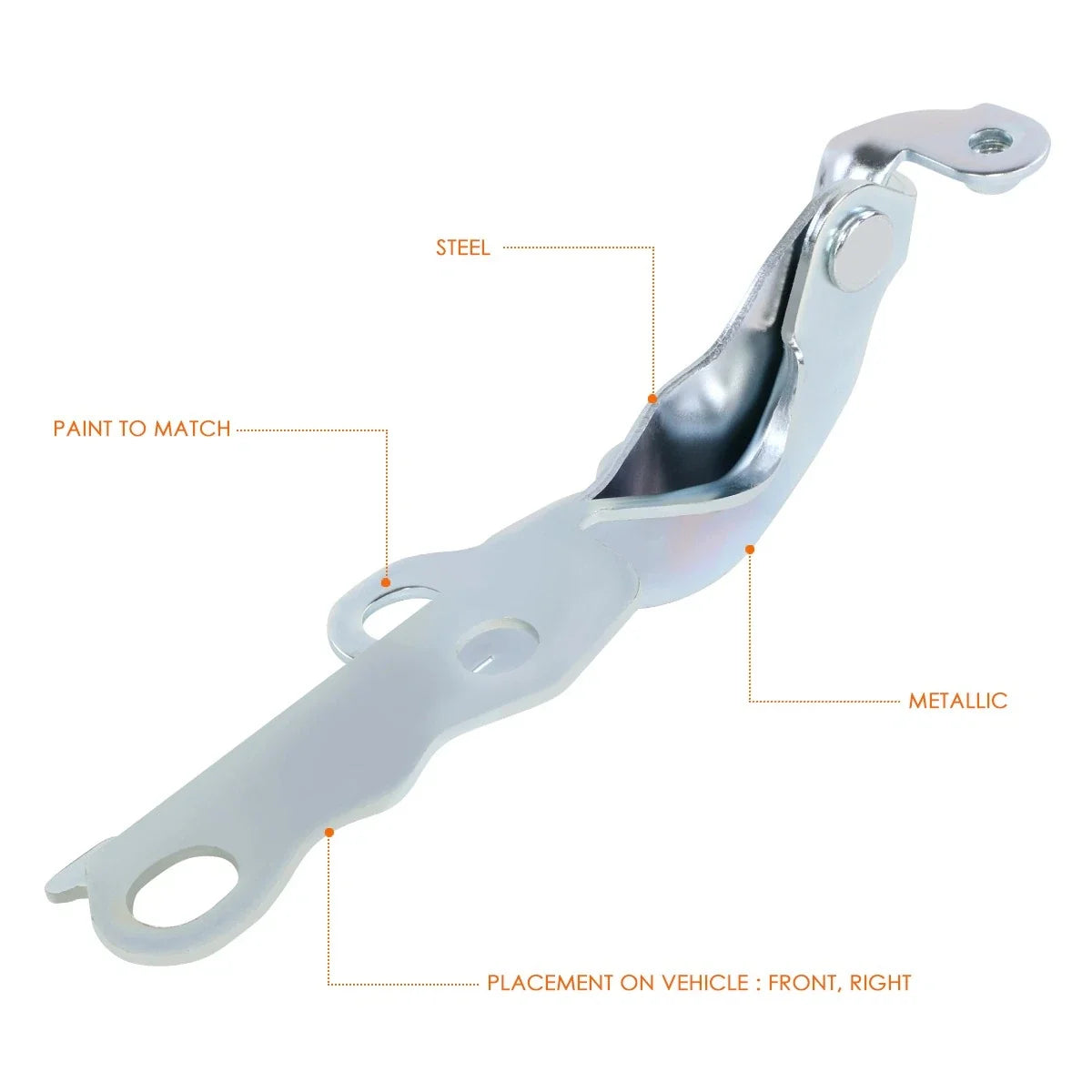 Passenger Side Steel Engine Hood Hinge for Toyota Corolla/Matrix (2003–2008)