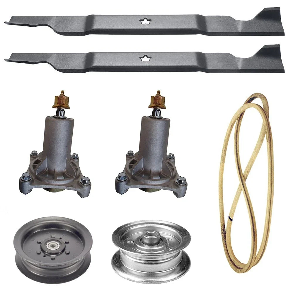 Rebuild Kit for Sears DLS 3500 Mower Deck (46") - Spindles, Blades, Belt, Pulleys