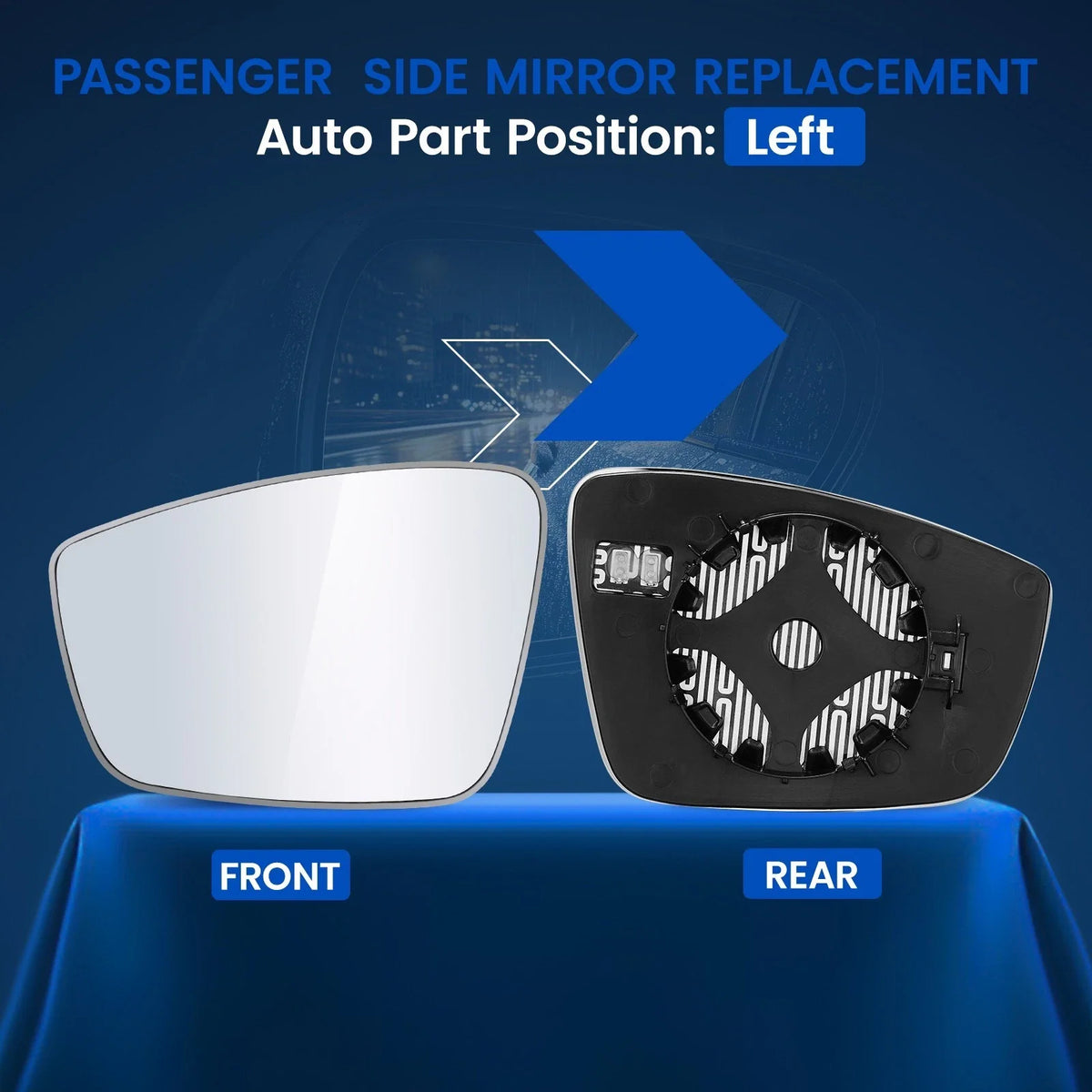 Heated Mirror Glass for Volkswagen Passat (2012–2015) 561857521A